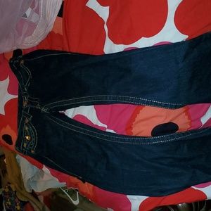 Flared pants, jeans True Religion gold stitched